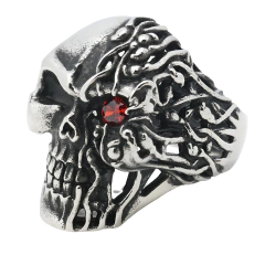 Anel Masculino Caveira Gangster