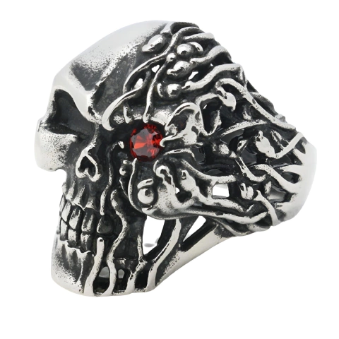 Anel Masculino Caveira Gangster