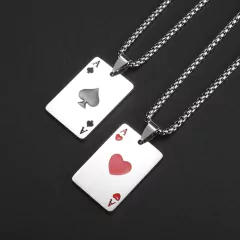 Conjunto Colar Casal Jogo de Cartas na internet