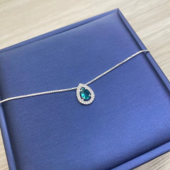Colar Cassie Gota Verde Água Prata 925 - comprar online