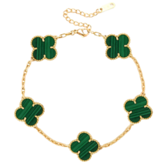 Pulseira Trevo de Quatro Folhas Virginia Dourado na internet