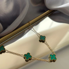 Colar Trevo de Quatro Folhas Virginia Dourado na internet