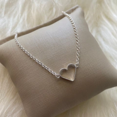 Tornozeleira Coração Maeve Prata 925 - Judith Jóias 