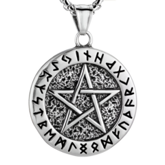 Colar Símbolo Bússola Nórdica Viking