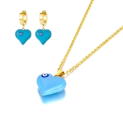 Conjunto Feminino Santorini colar e brinco