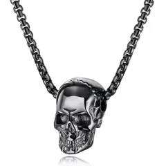 Colar Pingente Caveira Death Skull - Judith Jóias 