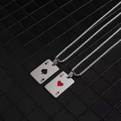 Conjunto Colar Casal Jogo de Cartas - Judith Jóias 