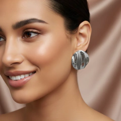 Brinco Feminino Faustine Banhado Ouro Aço Cirúrgico Elegante - comprar online