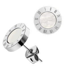 Conjunto par de brincos  e anel solitário titânio - comprar online