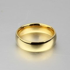 Par de aliança clássica 6mm folheado a ouro 18K - Judith Jóias 