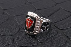 Imagem do Anel maçom mestre ordem dos cavaleiros templários aço 316l