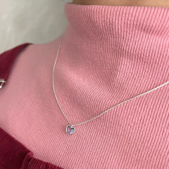 Conjunto Coração Alani Lilás Prata 925 na internet