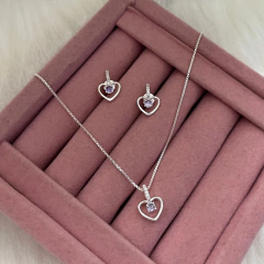 Conjunto Desireé Lilás Prata 925 - Judith Jóias 