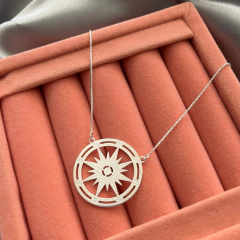 Colar Rosa Dos Ventos Prata 925 - loja online