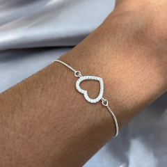 Pulseira Coração Melani Prata 925 na internet