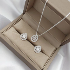 Conjunto Cassie Gota Transparente Prata 925 - loja online