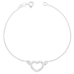 Pulseira Coração Melani Prata 925