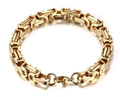 Imagem do Pulseira bracelete quadrada bizantino aço inox vários modelos