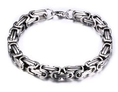 Pulseira bracelete quadrada bizantino aço inox vários modelos - comprar online