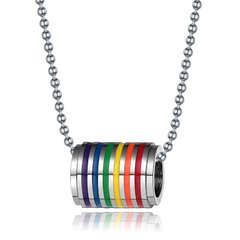Colar aço cirúrgico orgulho gay arco Íris lgbt lgbtqi+