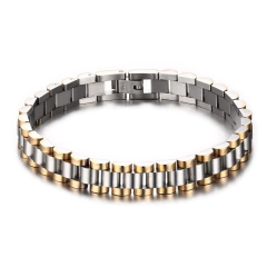 Pulseira Bracelete Aço 316l Banhado A Ouro
