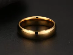 Unidade aliança clássica em tungstênio 4mm banhada a ouro 18k ( cod. CTR-011 ) - comprar online