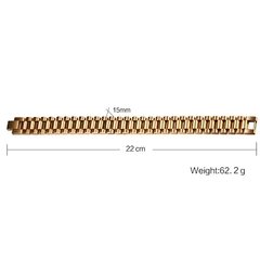 Pulseira bracelete masculino aço inox 316l banhado a ouro ( BR-201) - loja online