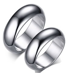 Par de alianças anéis titânio 7mm - comprar online