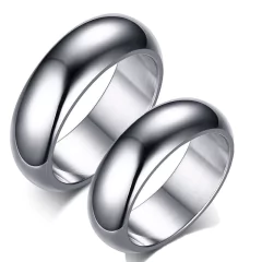 Par de alianças anéis titânio 7mm - comprar online