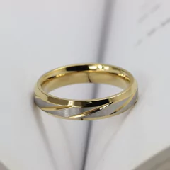 Aliança de compromisso banhado a ouro 6 mm ( cod. CR-013M) na internet