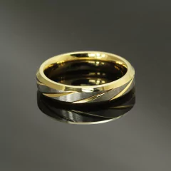 Imagem do Aliança de compromisso banhado a ouro 6 mm ( cod. CR-013M)
