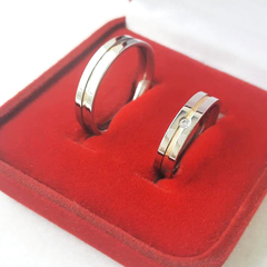 Imagem do Aliança Feminina Masculina Namoro Compromisso Fio Ouro 18k