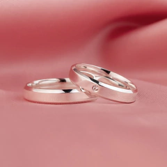 Aliança Anel 3 Mm Namoro Compromisso Aço 316l - Judith Jóias 