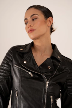 Campera de cuero negro Oteiza - VL Shoes