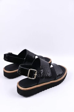 Sandalias Zeus charol negro - VL Shoes