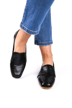 Mocasines Jaspe floter charol negro en internet