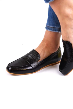 Mocasines Jaspe floter charol negro - tienda online