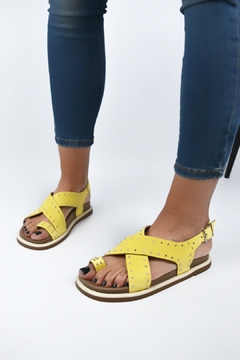 Temis amarillo tachas