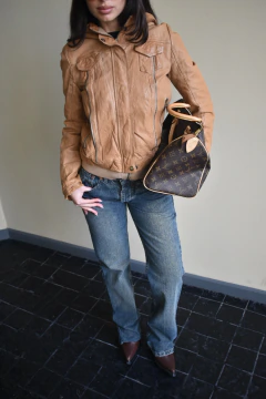 Campera y2k 100% cuero italiano (S) - wonder.outfitters