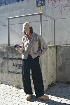 Sweater Jane beige doble zip en internet