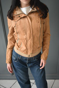 Campera y2k 100% cuero italiano (S) - tienda online