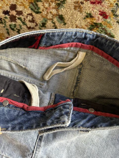 Mini Levi's engineered celeste Y2K botón rojo (xs) - tienda online
