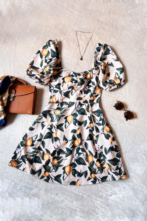 Vestido lima limon natural talle 1 - comprar online