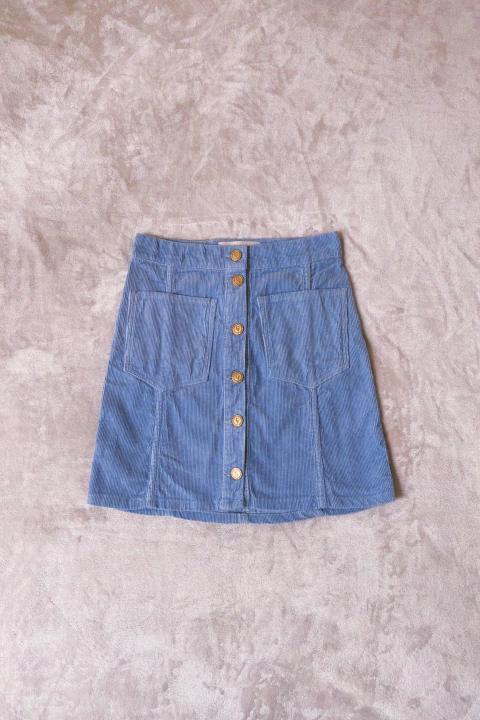 Falda laurel corderoy celeste