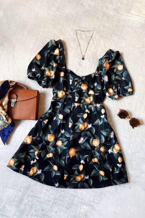 Vestido lima limon negro talle 1, 2 y 6