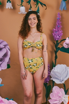 FERIA Top Girasol limon negro talle 1, picnic amarillo talle 5, pastel blanco talle 5 - Aire Molino