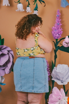 FERIA Top Girasol limon negro talle 1, picnic amarillo talle 5, pastel blanco talle 5