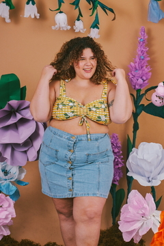 Falda laurel denim celeste vintage en internet