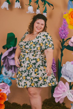 Vestido lima limon natural - Aire Molino