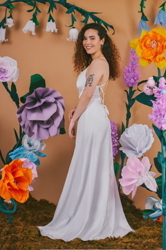 FERIA vestido nispero largo Rosa beige talle 4